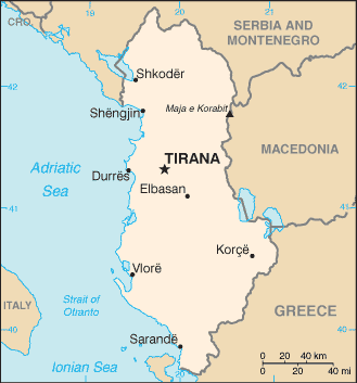 Mapa: Albania