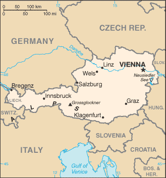 Mapa: Austria