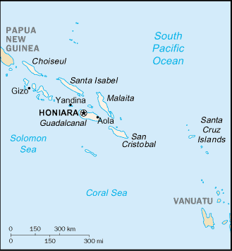 Mapa: Islas Salomón