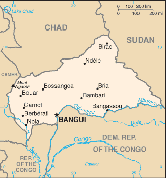 Mapa: Centroafricana
