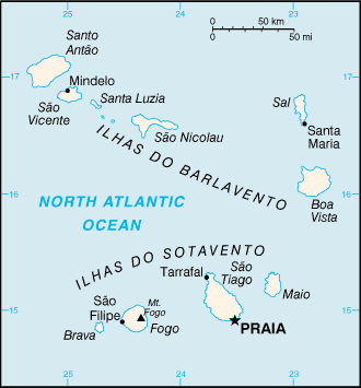 Mapa: Cabo Verde