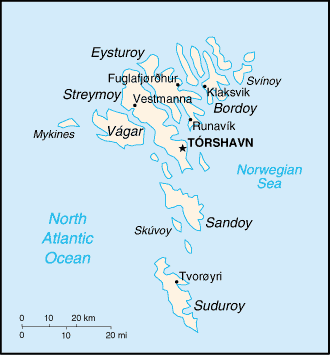 Mapa: Feroe (Islas)