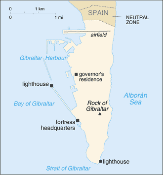 Mapa: Gibraltar