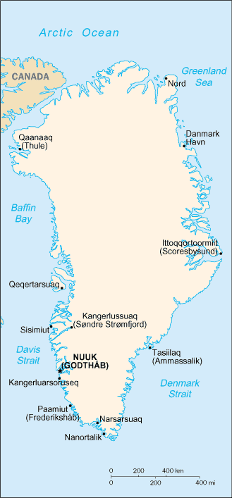 Mapa: Groenlandia