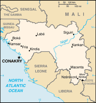 Mapa: Guinea
