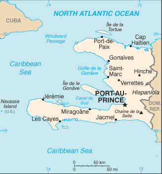 Mapa: Haití