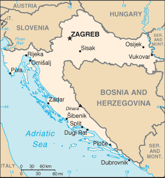 Mapa: Croacia