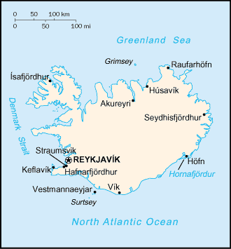 Mapa: Islandia