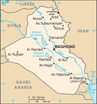 Mapa: Iraq