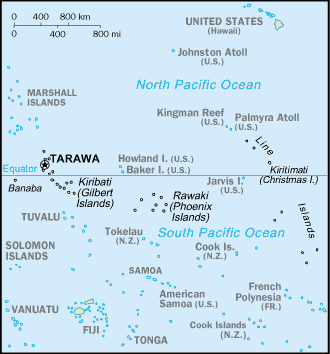 Mapa: Kiribati