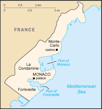 Mapa: Mónaco