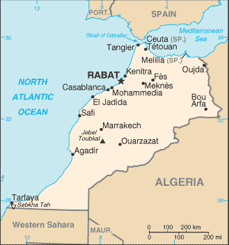 Mapa: Marruecos