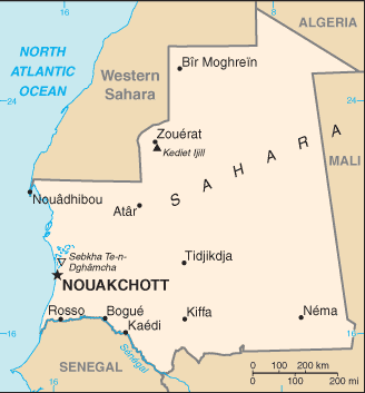 Mapa: Mauritania