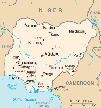 Mapa: Nigeria