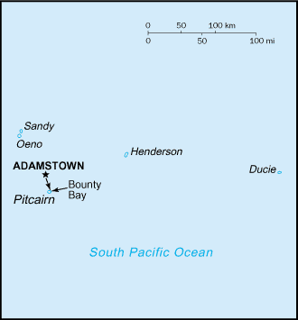 Mapa: Pitcairn