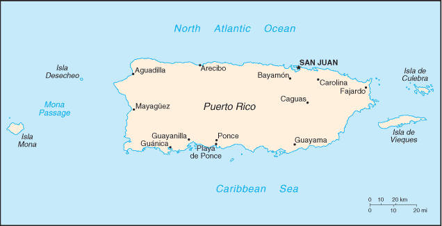 Mapa: Puerto Rico