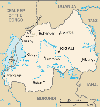 Mapa: Rwanda