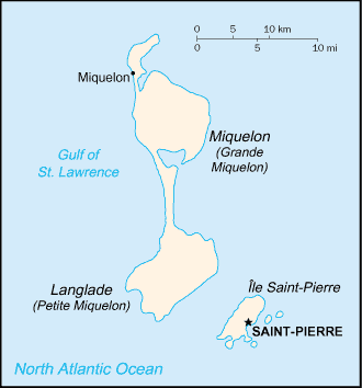 Mapa: San Pedro y Miquelón