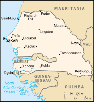 Mapa: Senegal