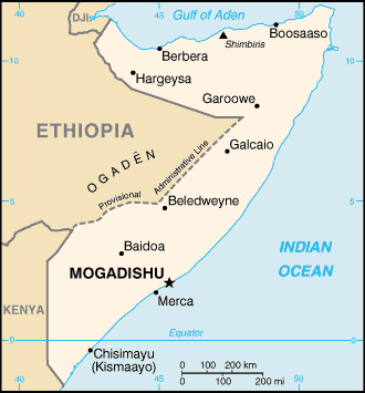 Mapa: Somalia