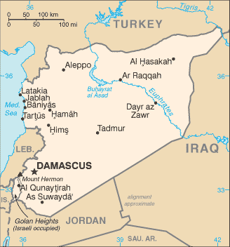 Mapa: Siria