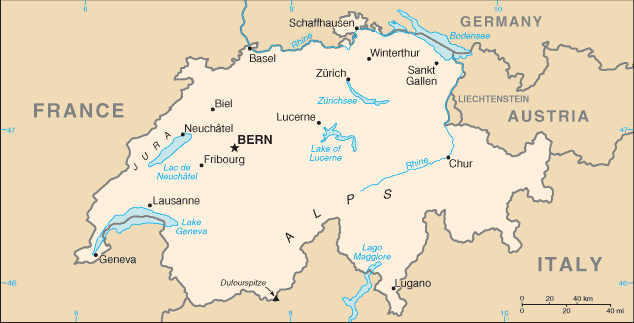 Mapa: Suiza