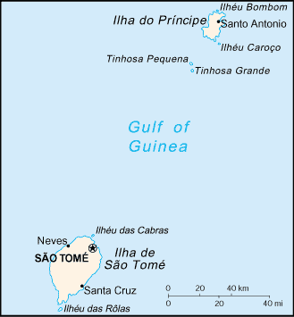 Mapa: Santo Tomé y Príncipe